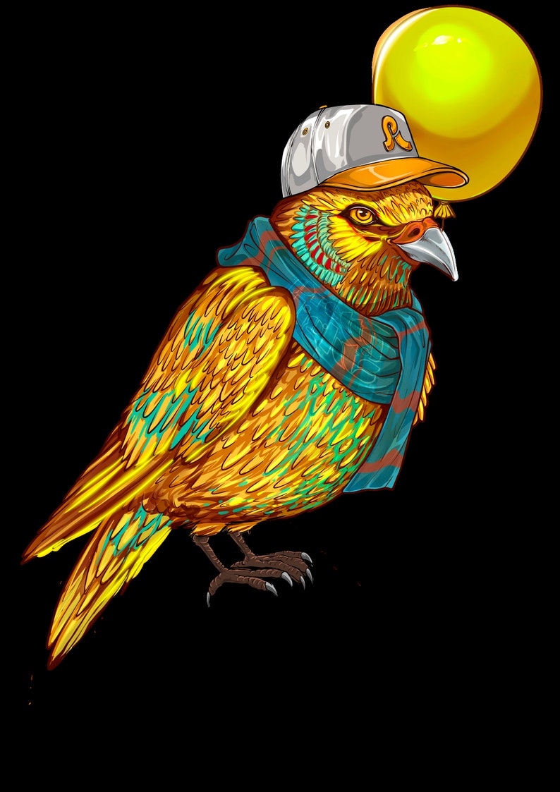 Pretty Lights YELLOW BIRD Hat Pin & Stickers Bundle [PL Hat Pin] image 3