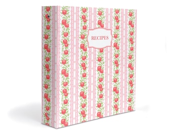 Custom Apple Recipe Binder, Personalized 3-Ring Kitchen Notebook for Recipes -  Perfect Teacher Appreciation or Gift Idea