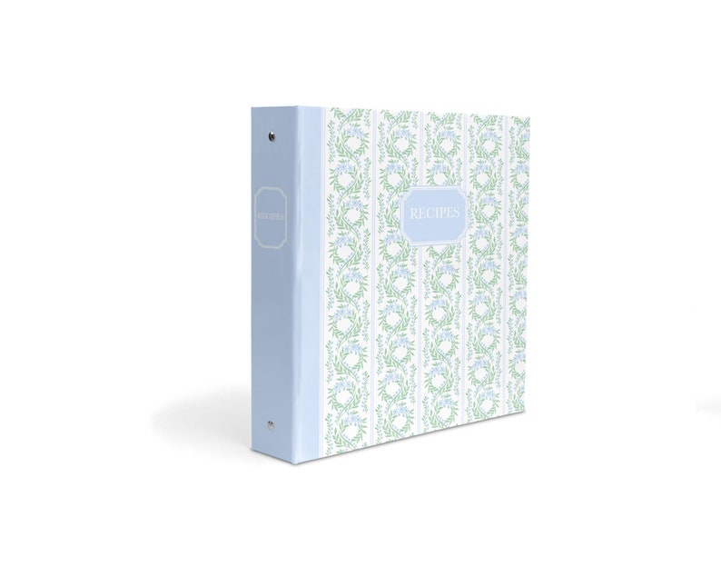 Personalized Floral Recipe Binder | Vintage-Inspired Custom Recipe Book for Cards & Pages | Family Recipe Keeper or Holder | Gift for Bride