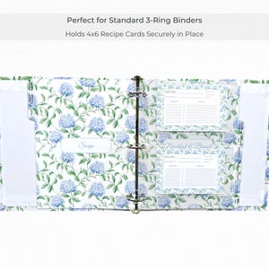 Protectores para tarjetas de recetas / Fundas transparentes de 4x6 para carpetas estándar de 3 anillas / Las hojas protegen las recetas familiares y los recuerdos. imagen 4