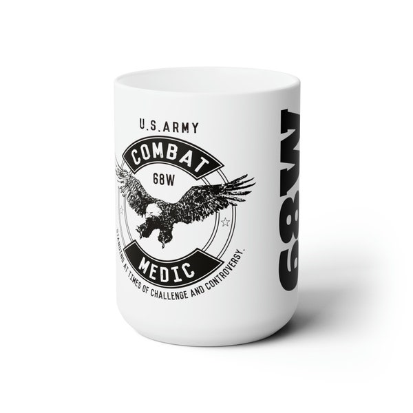 Army Combat Medic Coffee Mug, 68W, Army Medic gift, Custom Army Medic cup, army deployment gift , Ceramic Mug 15oz,