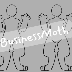 Furry Fursona Ref Sheet Base