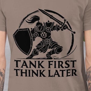 World of Warcraft Tank Shirt, WoW Tank Role Player, Warcraft Gamer Gift, Warcraft Gaming Apparel for Tanks Warrior Orc Paladin Druid Monk