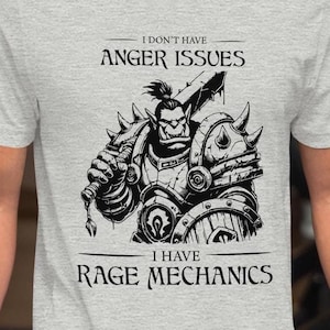 World of Warcraft Orc Warrior Shirt, WoW Orc Shirt for Gamers, Perfect Gift for Him Gamer Warcraft, Gaming Apparel for Warcraft Orc Players