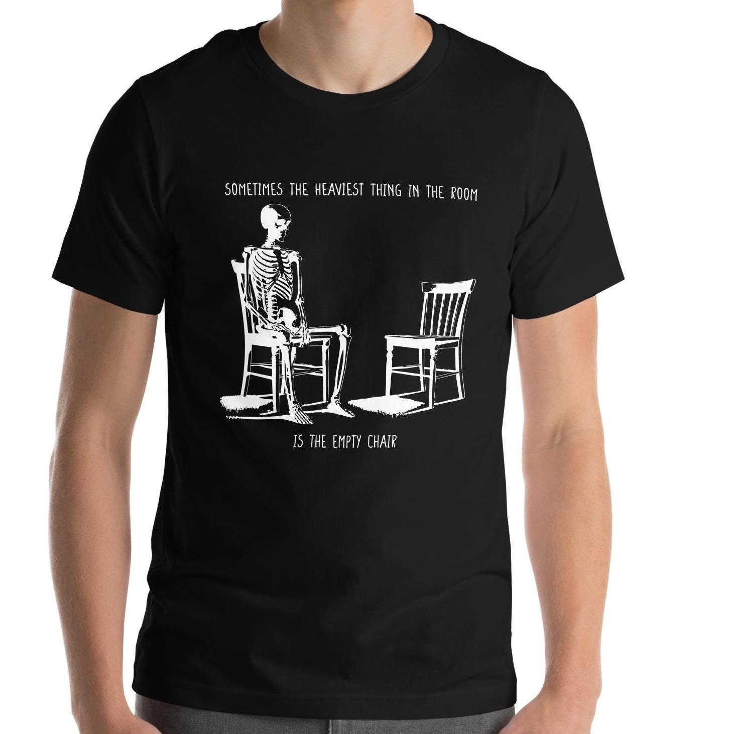 Dark Aesthetic Skeleton Shirt, Heaviest Thing in the Room is This Chair Tee, Gothic Graphic Shirt, Deathcore Goth Shirt, Alt Horror Clothes