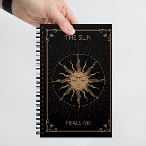Celestial Sun and Moon Spiral Notebook, Witchy Spiritual Journal, Mystic Notebook for Moon Lover, Celestial Moon Journal Writer Gift