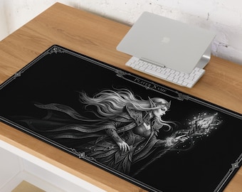 World of Warcraft Mage Gaming Mouse Pad Personalized DnD Wizard Desk Mat Gamer Gift Large Mousepad Warcraft Accessories Warcraft Desk Pad