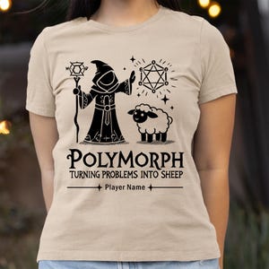 Camiseta de mago polimorfo de World of Warcraft, camiseta personalizada de mago de WoW, regalo de la Horda de Warcraft, camiseta de jugador de la Alianza de Warcraft para hombres, regalo para chica gamer