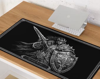 Warcraft Warrior Personalized Gaming Mouse Pad Custom DnD Desk Mat Gamer Gift Large Mousepad World of Warcraft Accessories Warcraft Desk Pad