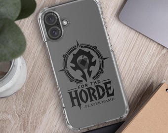 Warcraft Allianz Horde iPhone Hülle, MagSafe iPhone Hülle Horde Allianz, WoW Gamer Name Handyhülle, Warcraft Kollegium iPhone