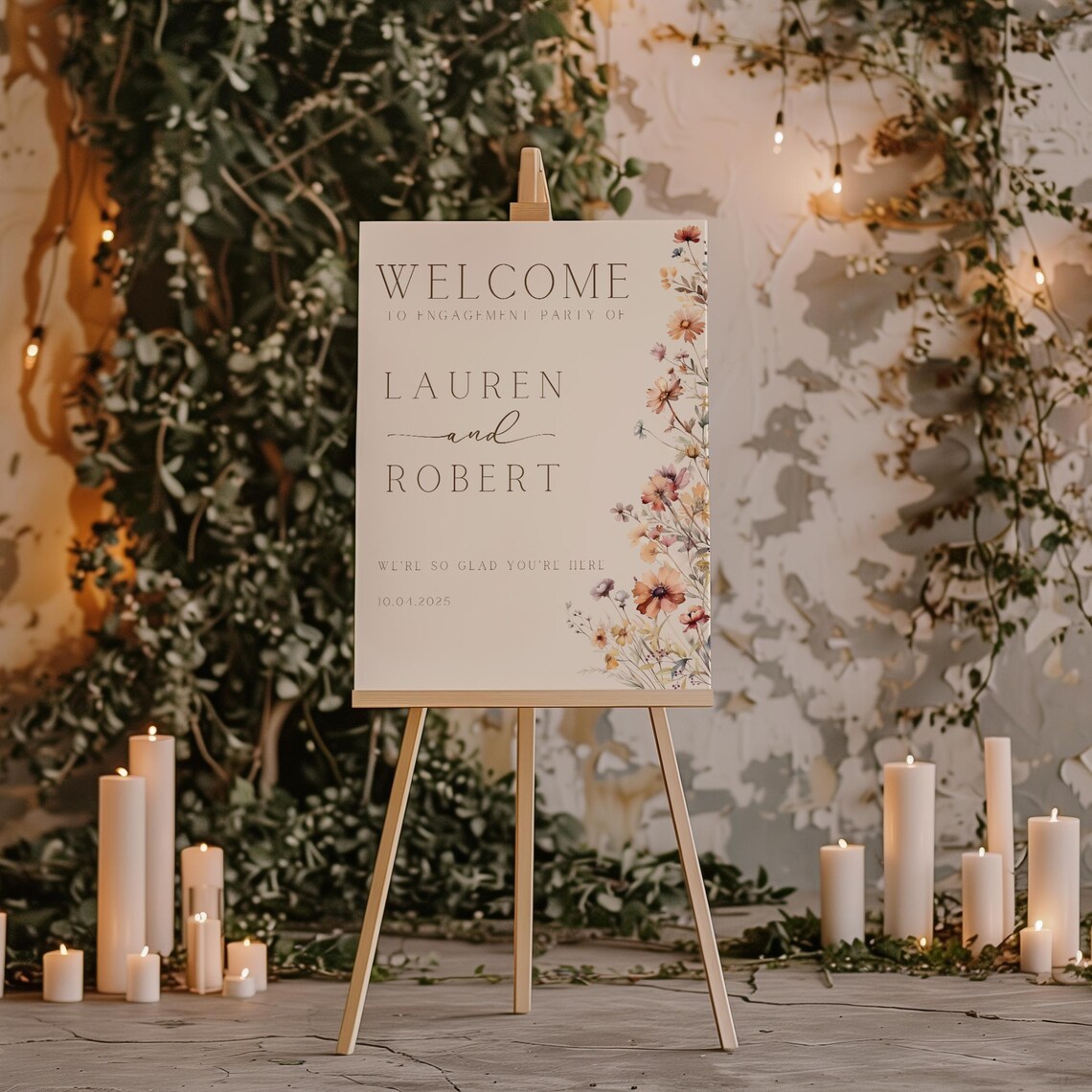 Autumn Colors Welcome Sign Engagement Welcome Board Earth Tone ...