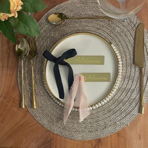 Marque-places en acrylique pour mariage, découpés au laser, noms de lieux, étiquettes de nom de réception de mariage de luxe, cadre pour le dîner, cartes de nom d'invité, mariage