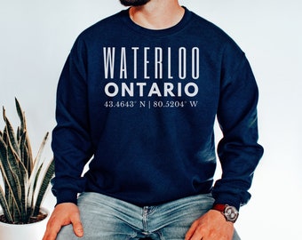 Waterloo Sweatshirt, Waterloo Sweater, Waterloo Apparel, Waterloo Gift, Waterloo Pullover, Waterloo Crewneck