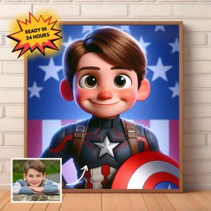 Benutzerdefinierte Superheld Cartoon Portrait, benutzerdefinierte Cartoon Portrait, Superheld Karikatur, Geburtstagsgeschenk, Superheld Geschenk, Geschenk für Jungen, digitale Datei