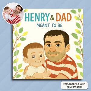 Personalized Father&#39;s Day Book, First Father&#39;s Day Book, Fully Customizable Story Pages with Name, Custom Gift for Dad