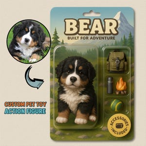 Custom Pet Action Figure, Personalized Dog Figurine, Custom Toy Figure, Pet Toy Box, Personalized Dog Toy, Digital Pet Portrait