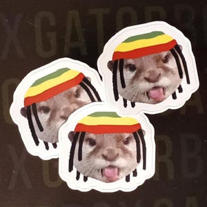 Adesivo Emote "Rasta Otter" di Gatorbox - 5,1 cm x 6,3 cm