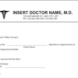 Excuses van de dokter