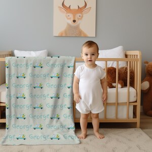 Personalized Custom Blanket, Name Blanket, Blanket Gift, Baby Blanket, Kids Blanket, Personalized Gift, Custom Gift, Retro Blanket, Bunny