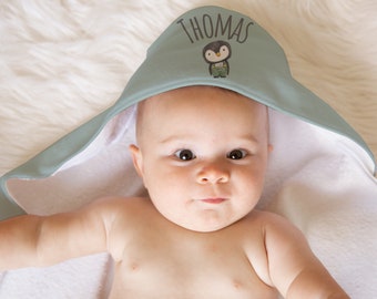 Personalized Baby Towel Personalized Hooded Towel Baby Hooded Towel Baby Shower Gift Baby Gift Custom Gift Penguin Towel Toddler Towel