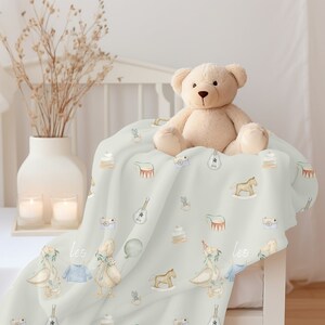 Personalized Custom Blanket Name Blanket Baby Blanket Kids Blanket Custom Gift Duckling Baby Boy Blanket Personalized Gift Swaddle Blanket zdjęcie 2
