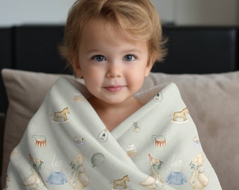 Personalized Custom Blanket Name Blanket Baby Blanket Kids Blanket Custom Gift Duckling Baby Boy Blanket Personalized Gift Swaddle Blanket