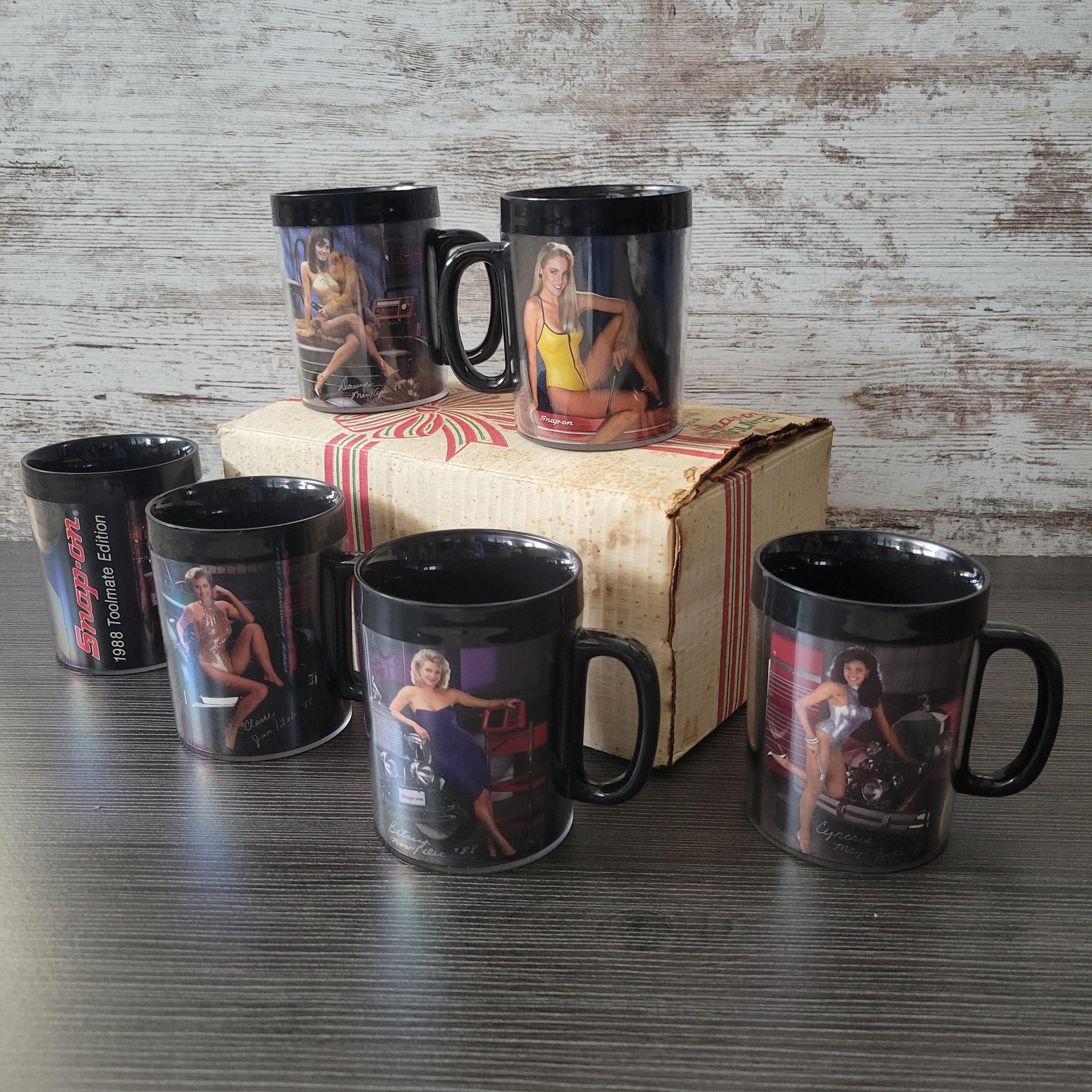 Vintage Snap-on 1988 Pin-up Girl Coffee Mugs (set of 6) | Toolmate
