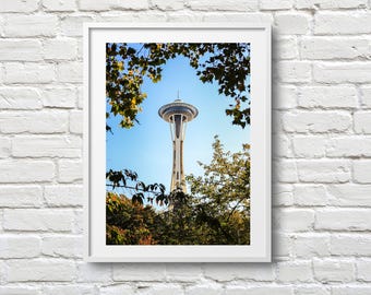 Seattle Space Needle Photo Print | PNW Photography | Seattle Prints |  Seattle Neighborhood and Landmark Art Prints | Seattle Postcards