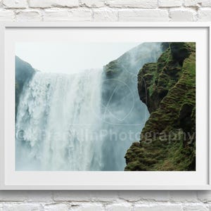 Impressão da Islândia de Skógafoss | Fotografia da Islândia | Imagem de Cachoeira | Arte da Islândia | Islandês | Decoração da Islândia | Cartões-postais de Viagem