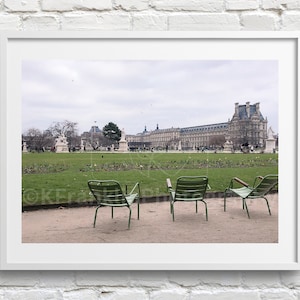 Louvre Museum Photo Print | Paris Photography | Paris Garden and Louvre Architecture | Louvre Sculpture | Paris Wall Art | 4x6 | 5x7 | 8x10