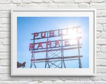 Pike Place Market Photo Print: Seattle Landmark Art, Washington State
