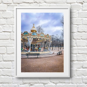 Paris Carousel Photography Print: Jardin des Tuileries, Fine Art