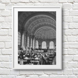 Bates Hall, Boston Public Library Print: Black and White 35mm Film Photography