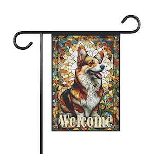 Adorable Pembroke Welsh Corgi Garden Flag or House Banner - Perfect for Dog Lovers!