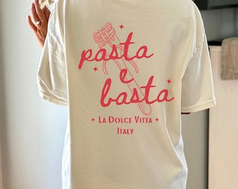 Spaghetti Shirt Culinary Shirt Italy Shirt Nonna Gifts  Tomato Girl Shirt Vegan Pasta Gift Old Money Aesthetic Comfort Colors Summer Italia