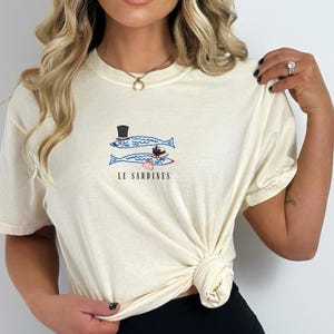 Sardine Sardines Shirt Coastal Grandma French Shirt Canned Fish Shirt Tinned Fish Shirt  Coastal Granddaughter Comfort Color Preppy Stuff