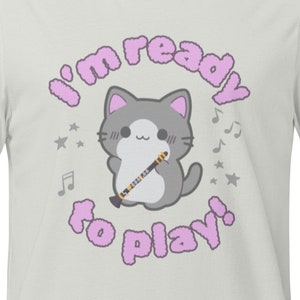 Clarinet Cat - Ready to play! Tee shirt for woodwinds