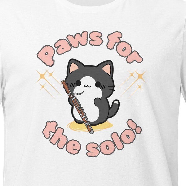 Bassoon Cat - Paws for the Solo! Woodwinds tee shirt