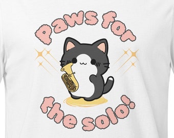 Baritone - Euphonium cat - Paws for the Solo! Tee shirt