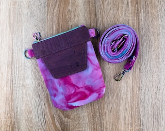 Hand Dyed Cell Phone Sling Bag w/Adjustable Strap