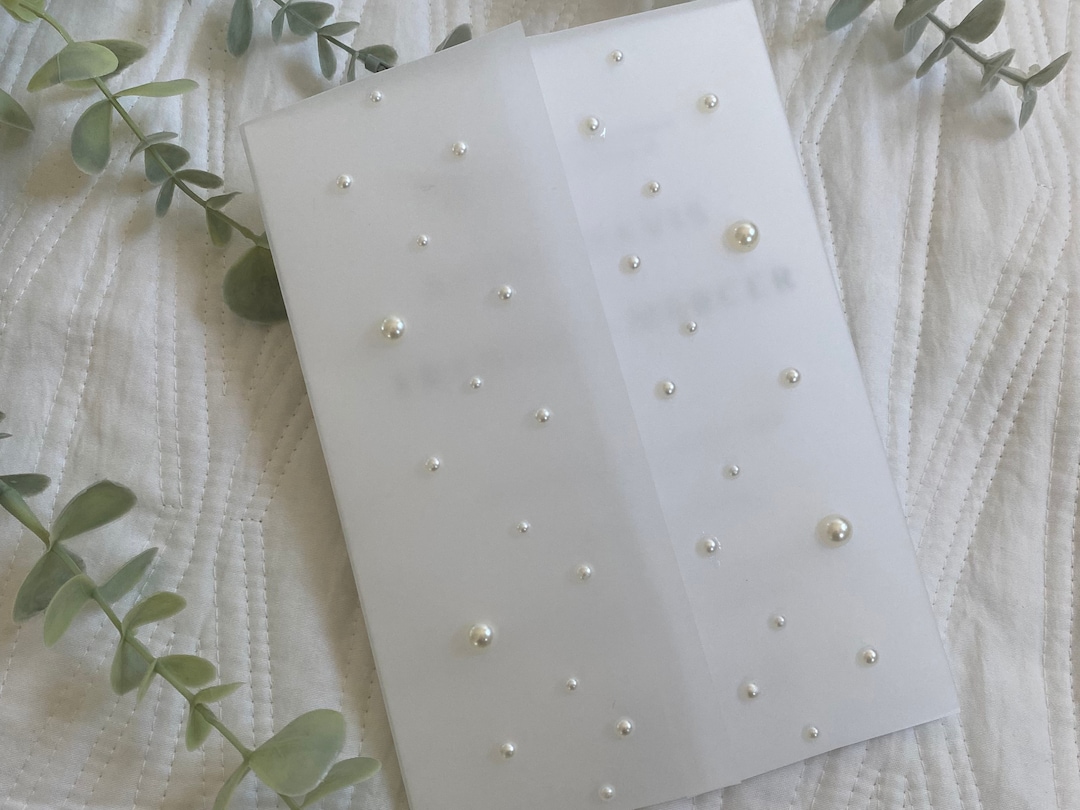 Prefolded Vellum Jacket 5x7 4x6 A6 A5 Pearlvellum Wrap Hand Folding