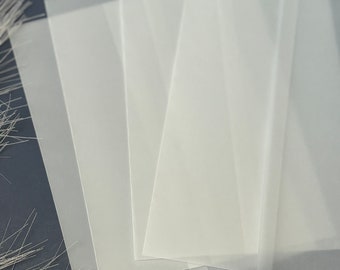 Prefolded Vellum Invitation Jackets: Translucent A7 A6 Vellum Sleeves