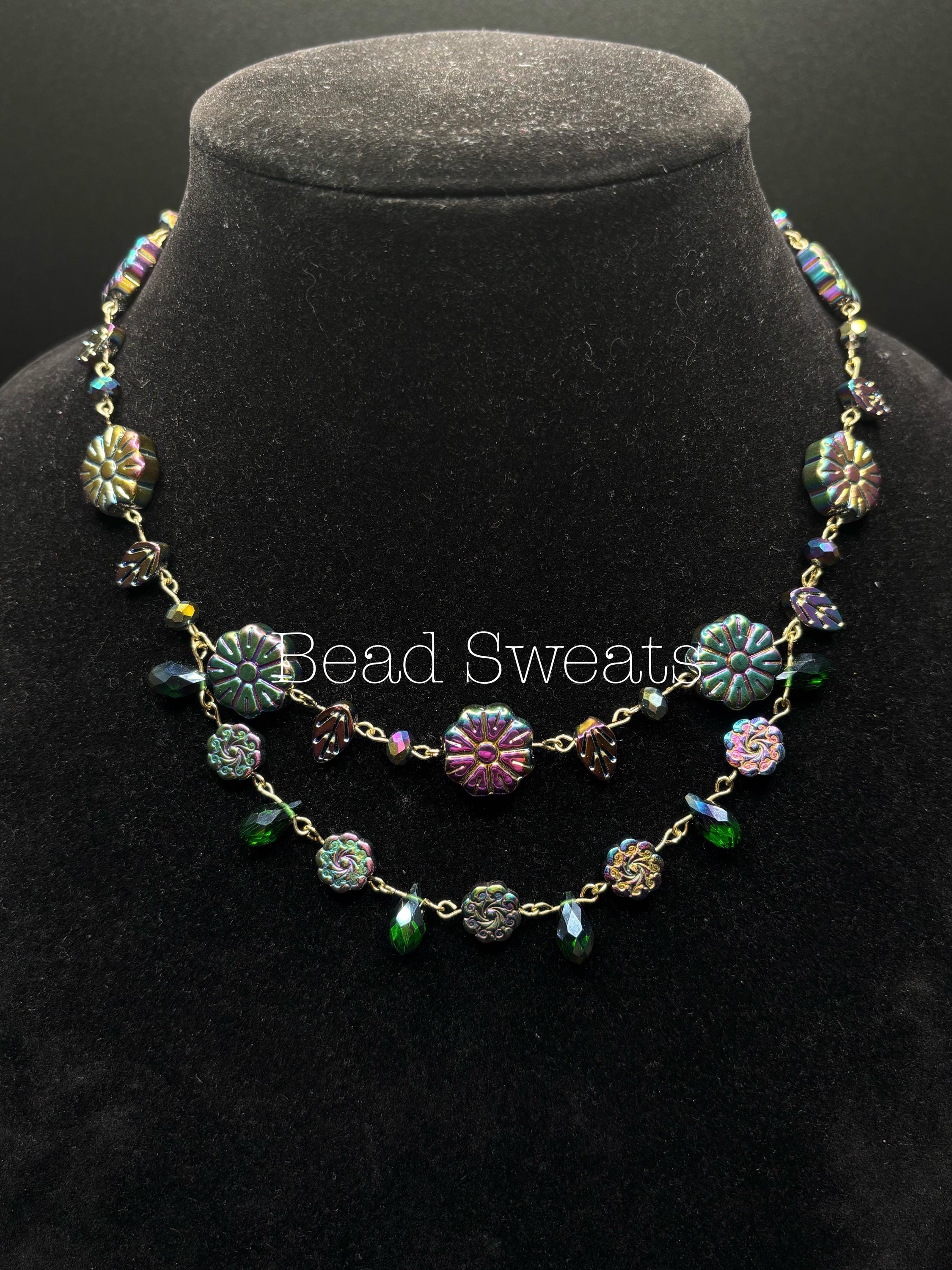 レインボーフラワーネックレス - Etsy 日本