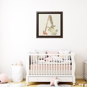 Initial Letter Wall Art for Baby Art for Nursery Decor for Bedroom Custom Letter Art with Animals