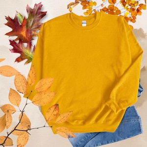 Gildan 18000 Fall Mockup Bundle Halloween Gildan Sweater Mockup Autumn Mockups Gildan 18000 Sweatshirt Mockup Bundle Colors Lifestyle