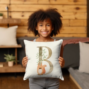 Travesseiro com letras personalizadas para quarto de crianças, travesseiro com letras personalizadas para presente para berçário, travesseiro inicial personalizado para presente