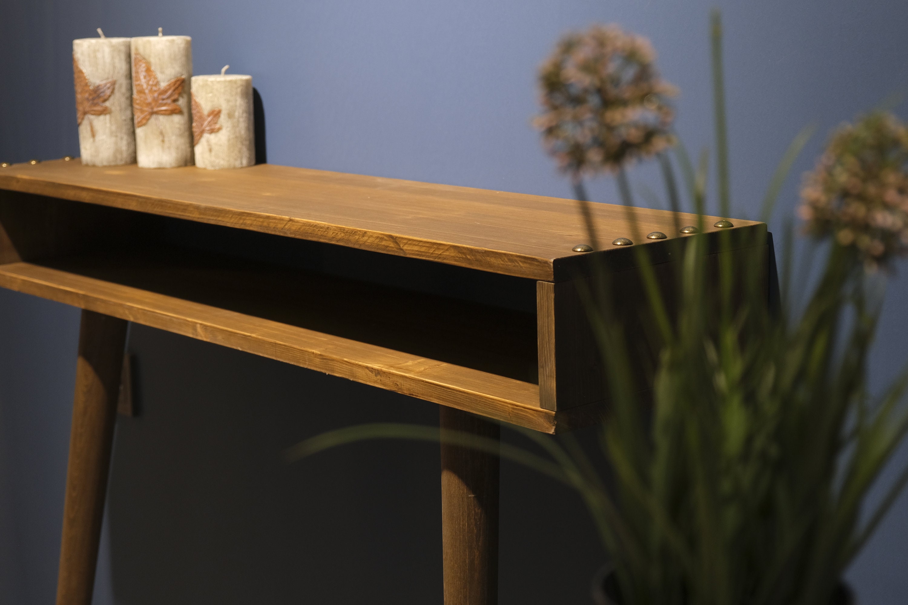 Console Table,slim Entryway Table With Storage, Narrow Console Table ...