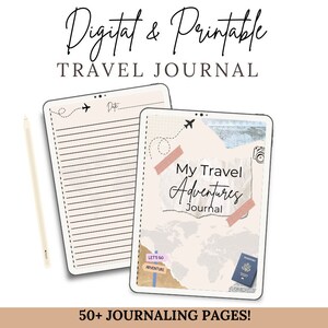 Digital and Printable Travel Journal