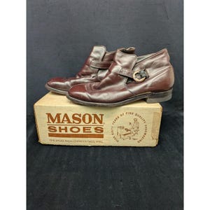 Men Vtg Chippewa Falls O\'Sullivan Hipster Steampunk Buckle Ankle Mason Boots 8 Mason Chippewa Falls Boots | eBay main image 4