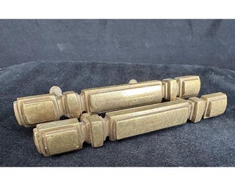 Vintage Brass Handles Set of 2 Vintage Hardware Pull 5.5" MCM Decor